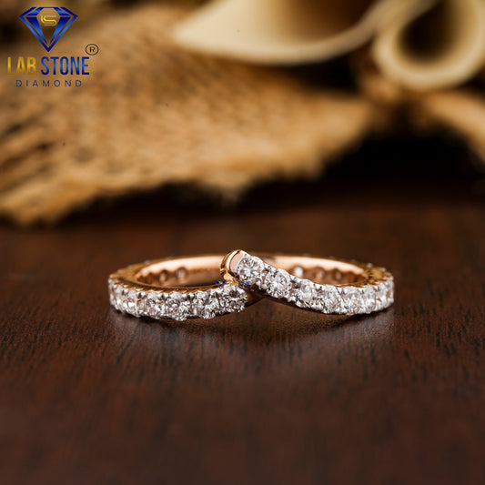 1.23 TDW Round Cut Women’s Diamond Band Ring