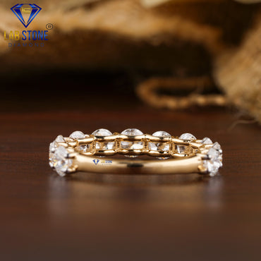2.75 TDW Round Cut Women’s Diamond Band Ring