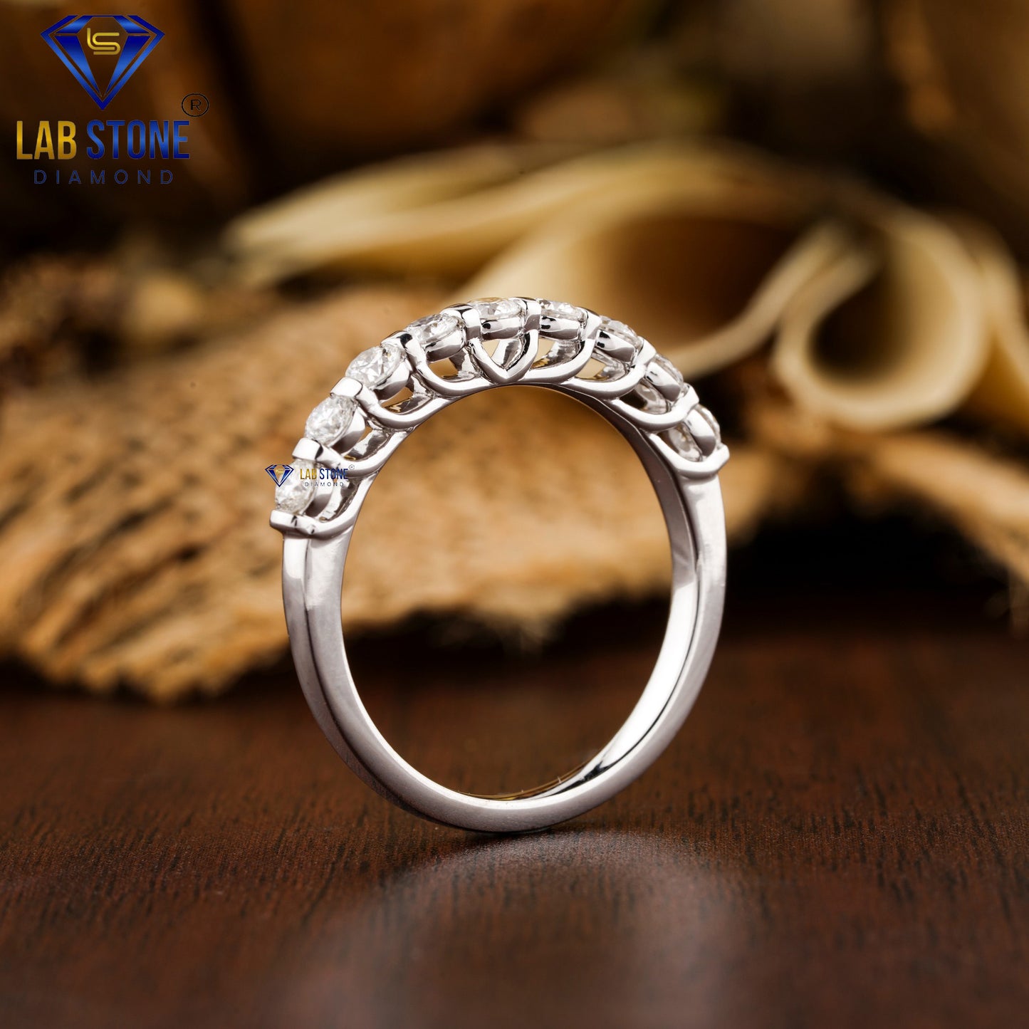 0.70 TDW Round Cut Women’s Diamond Band Ring