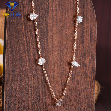 3.65 TDW Multi-Shape Diamond Women’s Charm Necklace