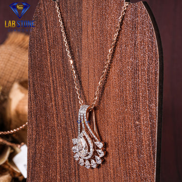 3.07 TDW Round & Pear Cut Diamond Custom Design