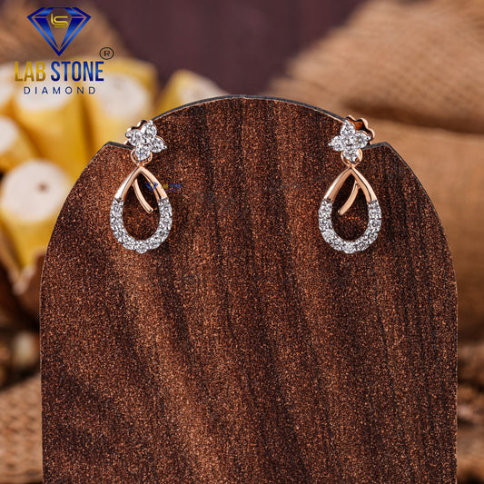 0.33 TDW Round Cut Diamond Drop & Dangle Earring