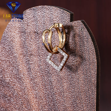 0.27 TDW Round Cut Diamond Drop & Dangle Earring