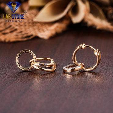 0.27 TDW Round Cut Daimond Drop & Dangle Earring