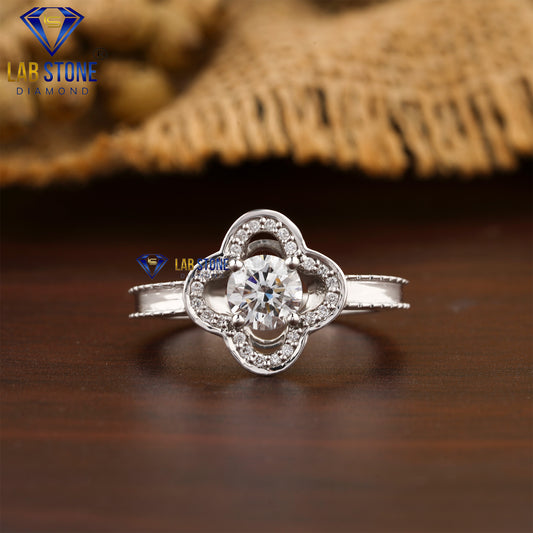 0.77 TDW Round Cut Women’s Engagement Diamond Ring