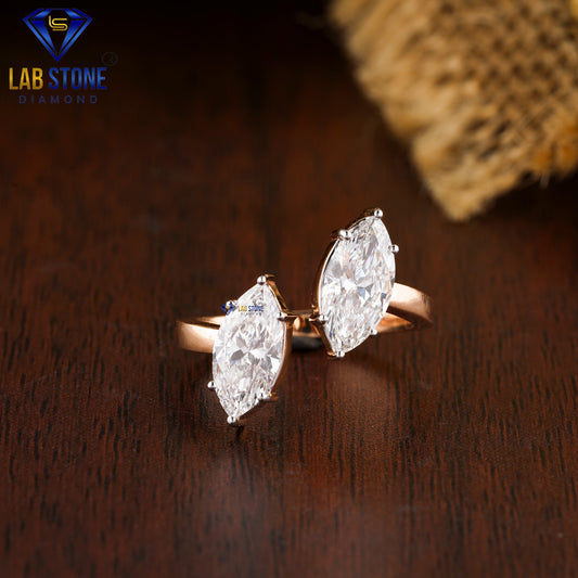 1.64 TDW Marquise Cut Women’s Engagement Diamond Ring