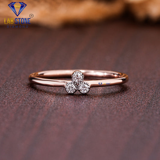 0.05 TDW Round Cut Diamond Women's Engagement Ring