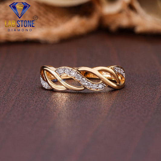 0.17 TDW Round Cut Women’s Delicate Diamond Engagement Ring