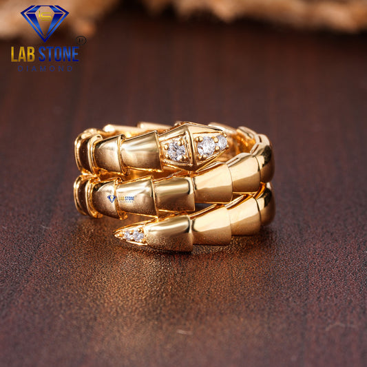 0.091 TDW Round Cut Diamond Women’s twisted Band Engagement Ring