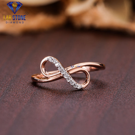 0.05 TDW Round Cut Diamond Infinity Shape Women’s Engagement Ring