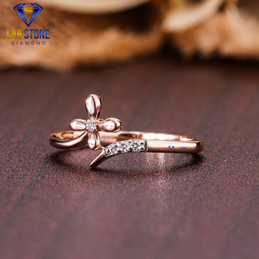 0.04 TDW Round Cut Women’s Engagement Diamond Ring