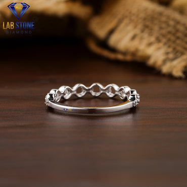 0.16 TDW Round Cut Women’s Diamond Bnad Ring