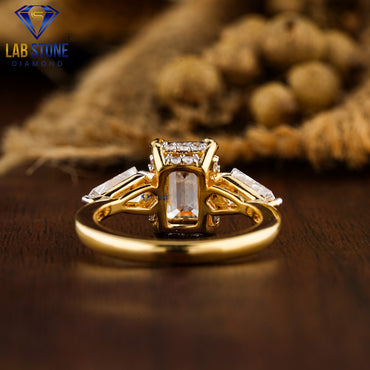 2.28 TDW Emerald, Kite & Round Cut Women’s Engagement Diamond Ring