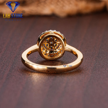 0.53 TDW Round Cut Diamond Women’s Engagement Ring