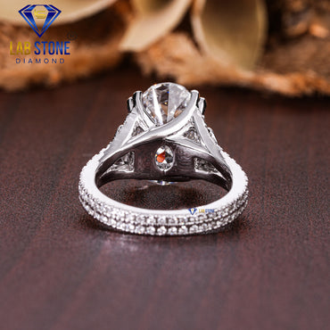 10.87 TDW Oval & Round Cut Women’s Engagement Diamond Ring