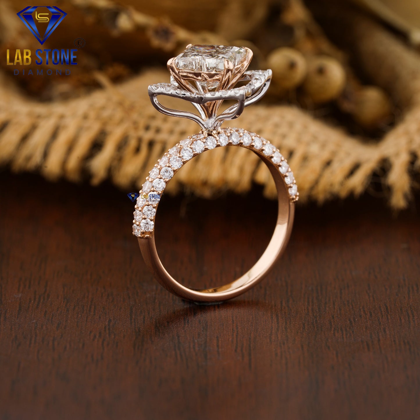 1.98 TDW Custom Cut & Round Cut Women’s Engagement Diamond Ring