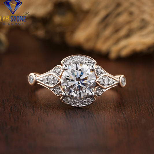 1.64 TDW Round Cut Diamond women's Engagement Ring