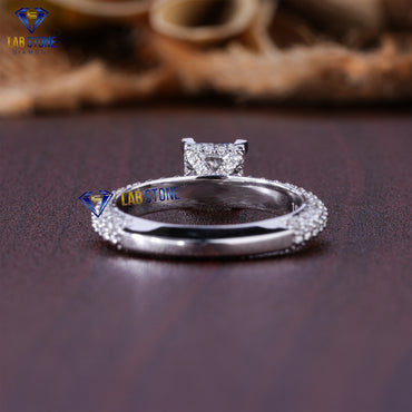 1.96 TDW Princess & Round Cut Diamond Women’s Hidden Halo Ring