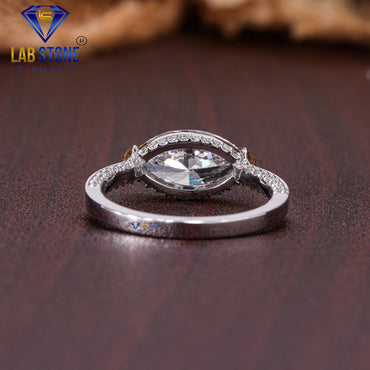 1.56 TDW Marquise & Round Cut Diamond Women’s Engagement Ring