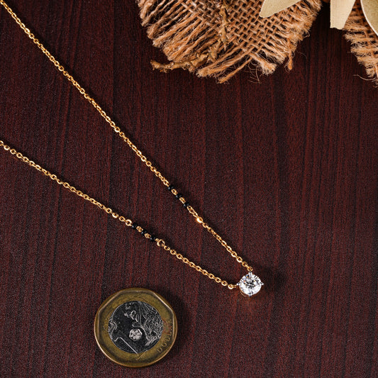 1.00 TDW Round Cut Diamond Women’s Mangalsutra