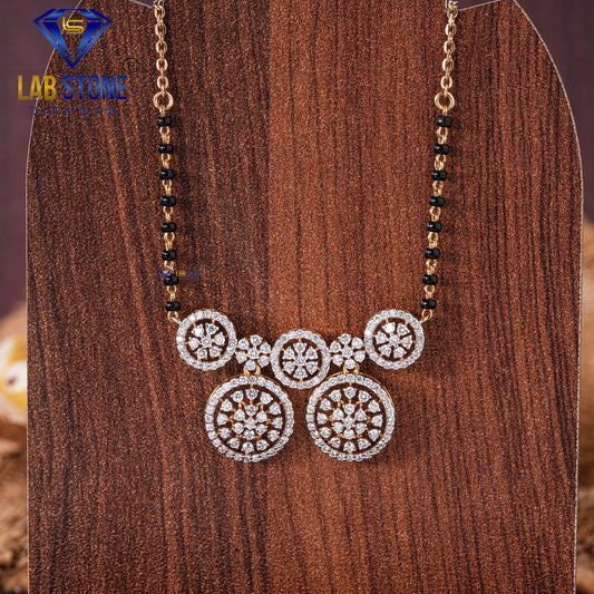 1.51 TDW Round Cut Diamond Women’s Custom Mangalsutra