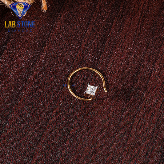 0.10ct TDW Princess Cut Diamond Nosepin