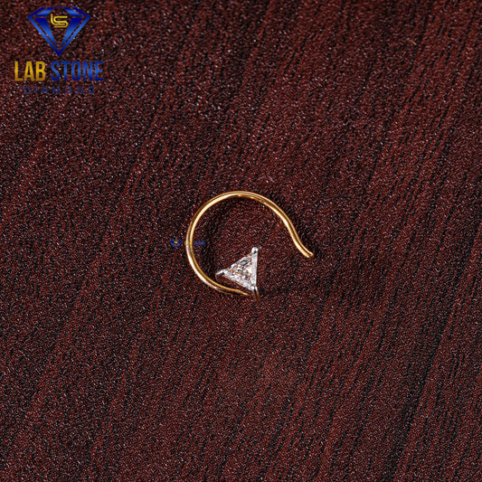0.15ct TDW Trillion Cut Diamond Nosepin