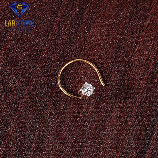 0.19ct TDW Round Cut Diamond Nosepin