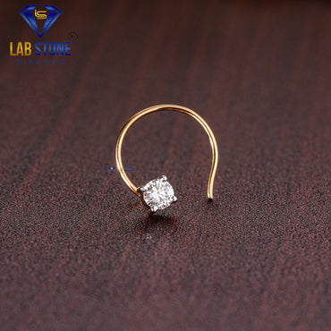 0.19ct TDW Round Cut Diamond Nosepin