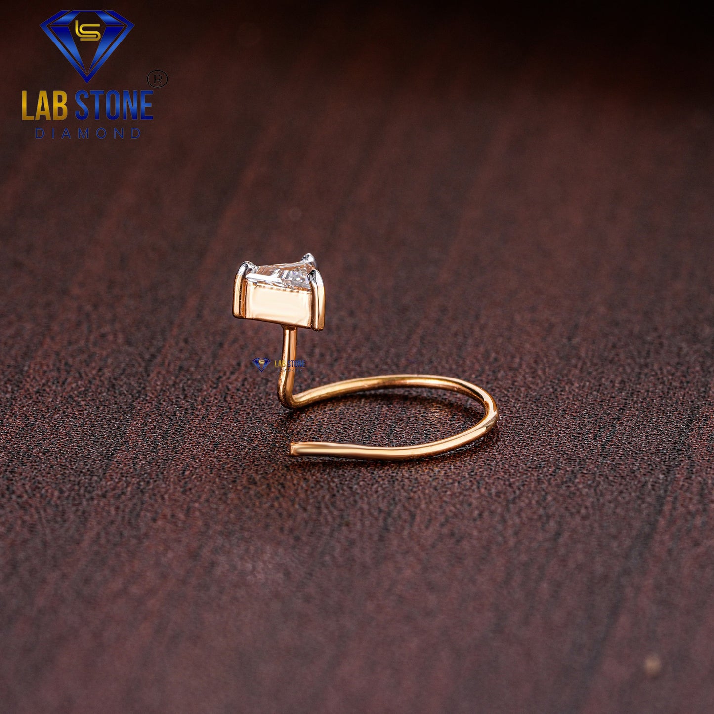 0.15ct TDW Trillion Cut Diamond Nosepin