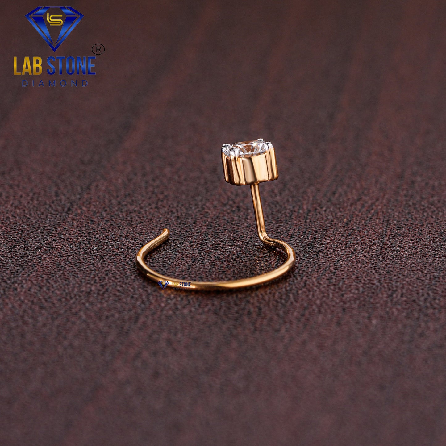 0.19ct TDW Round Cut Diamond Nosepin