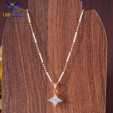 5.00 TDW Custom Cut Diamond Pendant & Earring