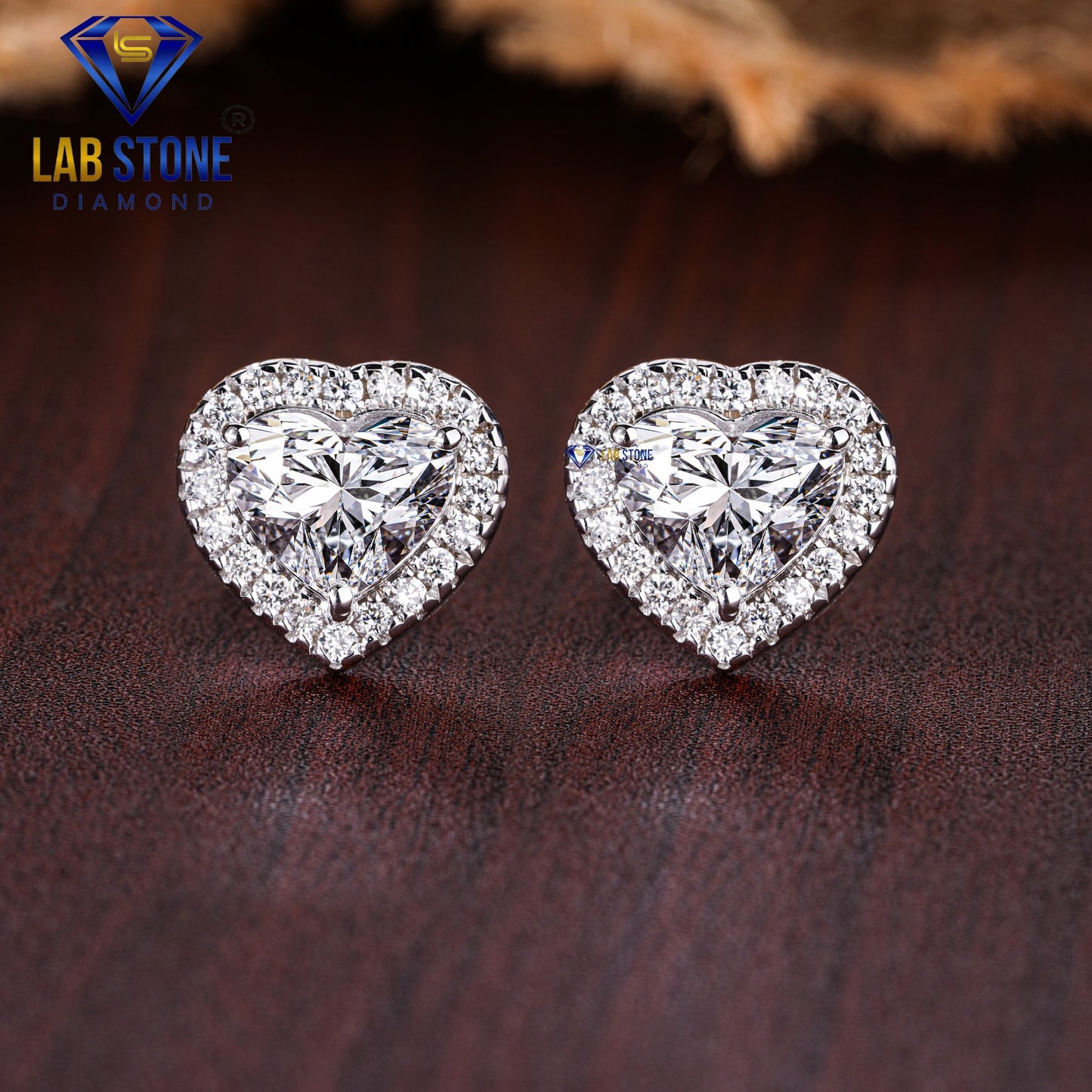 5.54 TDW Heart & Round Cut Diamond Pendant & Earring