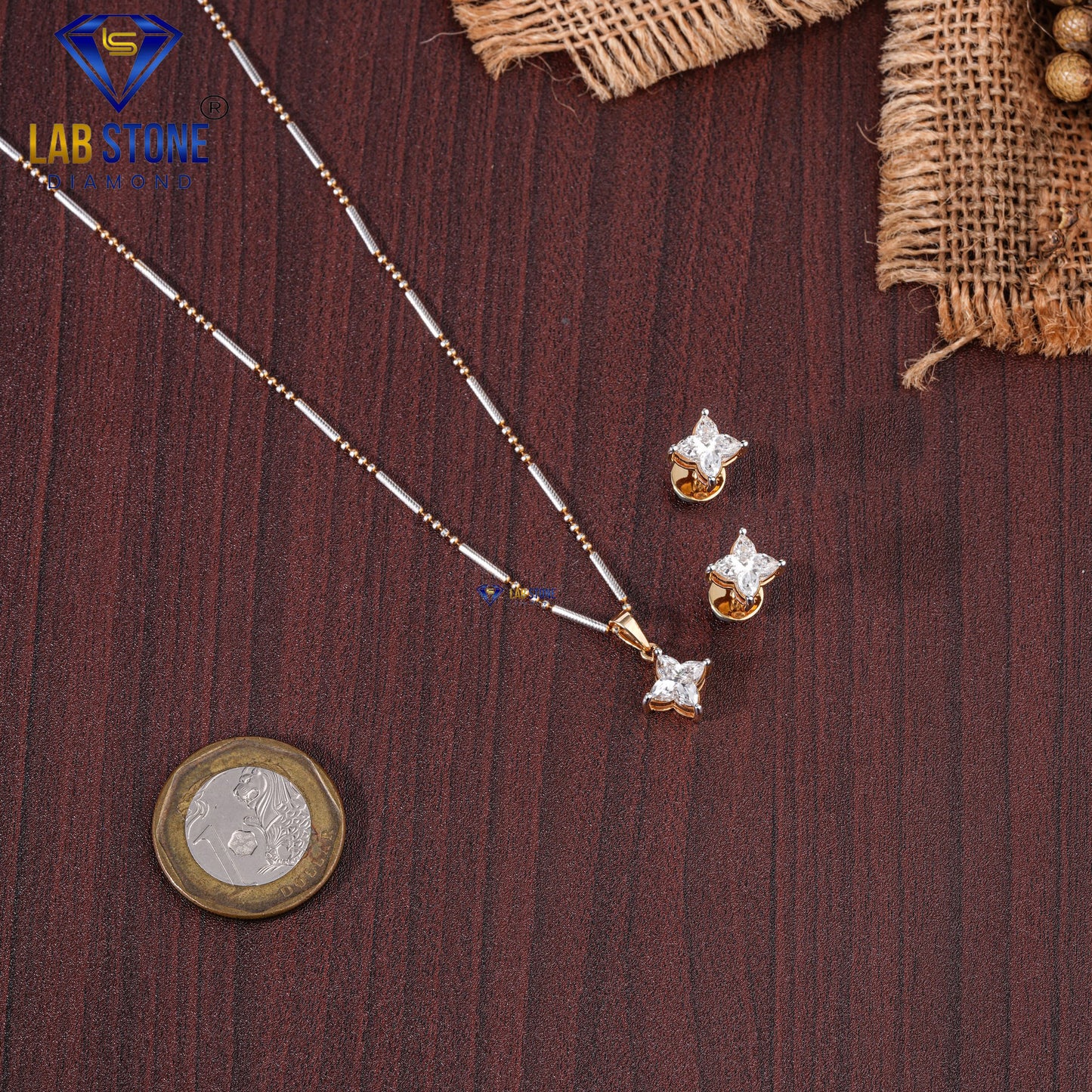 5.00 TDW Custom Cut Diamond Pendant & Earring