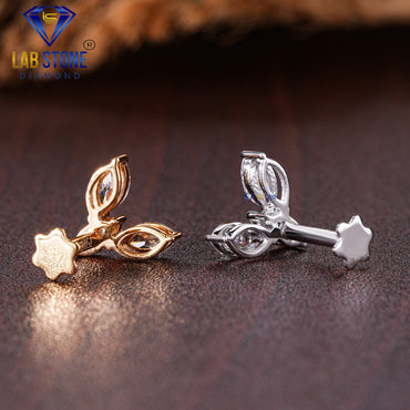0.52 TDW Marquise Cut Diamond Piercing