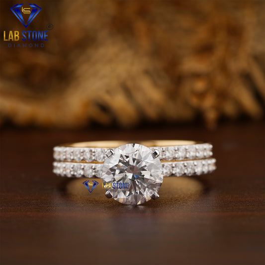 2.06 TDW Round Cut Diamond Women’s Engagement Ring