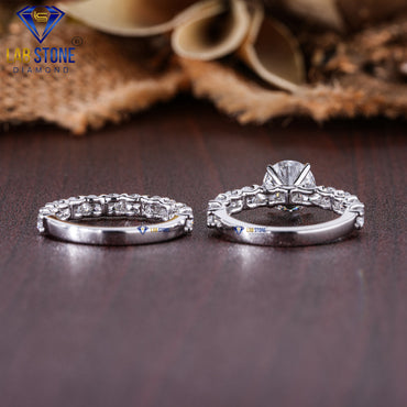 3.32 TDW Round Cut Diamond Women's Ring with Band