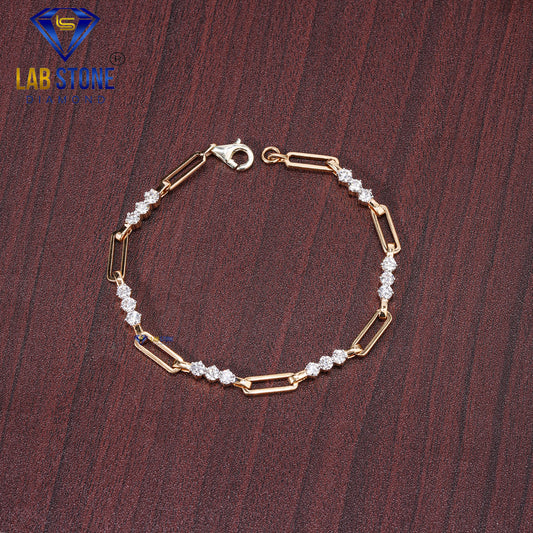1.33 TDW Round Diamond Slider Bracelet