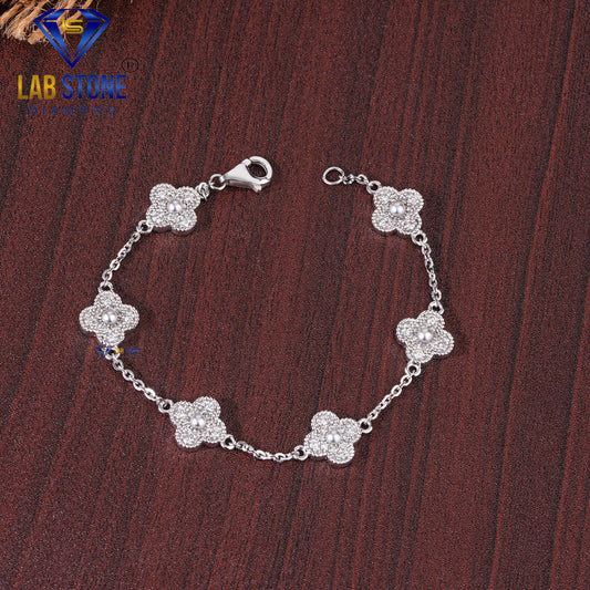 2.97 TDW Round Cut Diamond Slider Bracelet