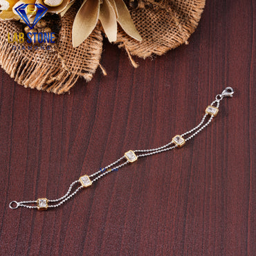 2.50 TDW Radiant Cut Diamond Slider Bracelet