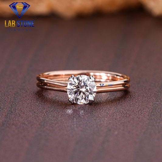 Round Cut Diamond Solitaire Ring 0.80 TDW
