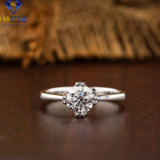 0.92 TDW Round Cut Women’s Solitaire Diamond Ring