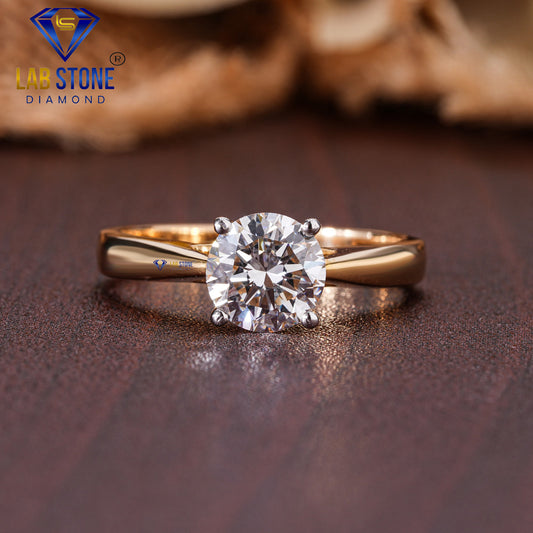1.42 TDW Round Cut Women’s Solitaire Diamond Ring