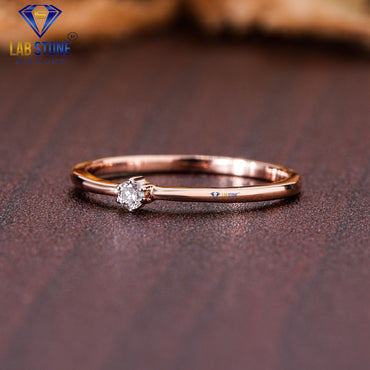 0.05 TDW Round Cut Diamond Women’s Solitaire Ring