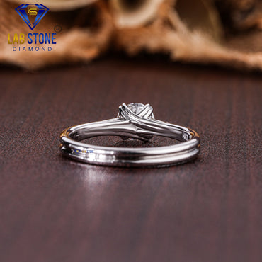 0.63 TDW Round Cut Diamond Women’s Solitaire Ring
