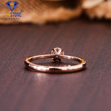 0.12 TDW Round Cut Diamond Women’s Solitaire Ring