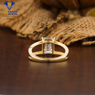3.00 TDW Emerald Cut Women’s Solitaire Diamond Ring
