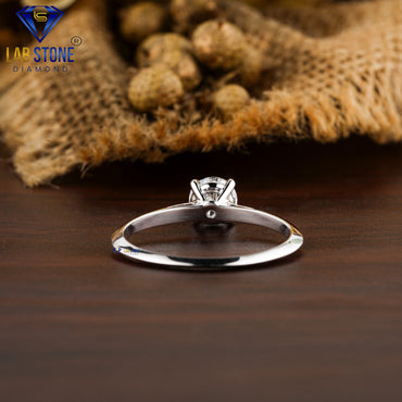 0.80 TDW Round Cut Women’s Solitaire Diamond Ring