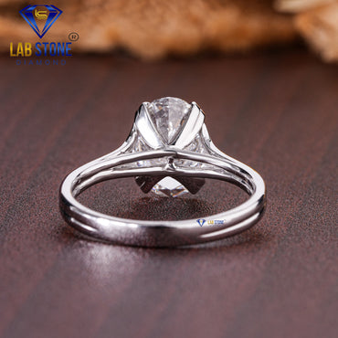 4.47 TDW Oval Cut Women’s Solitaire Diamond Ring