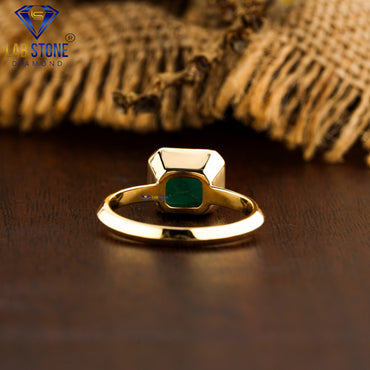 2.00 TDW Fancy Green Round Cut Gemstone Women’s Solitaire Ring